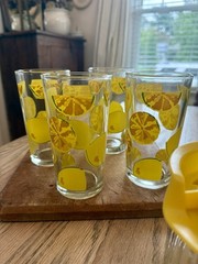 Vintage Lemonade Glasses & Citrus Reamer