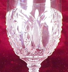 Group Thumbprint Goblet West Virginia Glass Mfg Co 225 Paneled 1899 #32