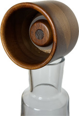 Nambe Vie Decanter with Stopper | 12-Inch | Decanter for Whiskey, Wine / Acacia