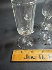 Mr. Pro Libbey Set of 4 Vintage Stemmed Cordial Glasses 4.25″ Clear Glass 1 Oz