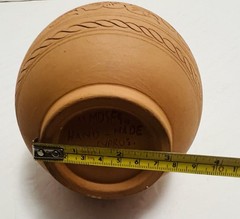 VTG Handmade By Moses~4 Pce Clay Signed Wine Set From The Republic Of Cyprus