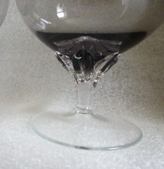 Pr MCM Vtg Brandy Snifter Cocktail GLASS SMOKE Black Glass Sasaki Coronation