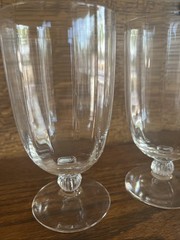 2 Vintage Fostoria Clear (Straight Optic) Water/Tea Glasses 5.75” Stunning!