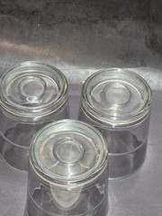 Set of 3 Clear Heavy‑Base Lowball Glasses 3.25″ x 3.6″ Barware Tumblers