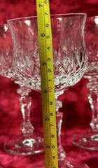Society Crystal Royal Splendor Red Wine Goblets 6 5/8” Set Of 5