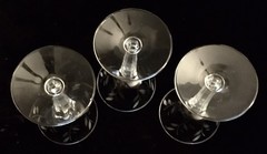 3 Vintage Etched Windswept Liquor Cocktail Libbey Glass Company 4oz 1950’s