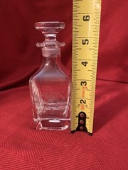 Links Of Scotland Celtic Handcut Glass Commemorative Mini Decanter & Stopper EUC