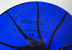 2 Cobalt Blue Gilt Champagne Flutes – Vidreco Mediterranea Spain – Silvia Garcia