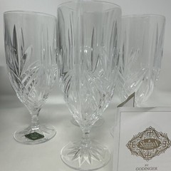 Godinger Milano Shannon Set of 4 Goblets 24% Lead Crystal Item #2525 13oz (NEW)