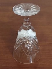 Royal Doulton JUNO Cut Fan Criss Cross Elegant Glass CORDIAL GOBLETS Stems Set 2