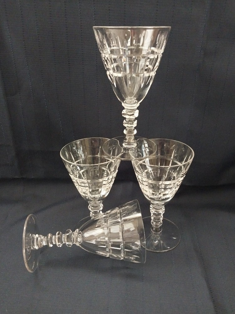 Vintage Hawkes, cut crystal (set of 4) wine/cordial stemware 4 Oz