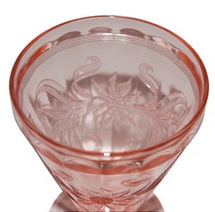 Jeannette Sunflower PInk Footed Tumbler