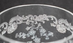 5 Saint Louis Crystal «Cleo» Pattern Glass Water Goblets Circa 1910