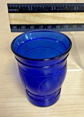 Maryland Glass Co. RING O RINGS Cobalt Blue Flat JuiceTumbler