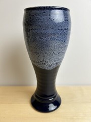 Split Rock Lighthouse Lake Superior Deneen Pottery Tankard Goblet Pint Blue