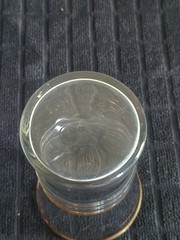 9 oz Gold Rimmed Flat Tumbler by Anchor Hocking Vintage • 4⅝» Tall