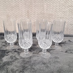 Vintage Set Of 6 Cristal D’Arques Durand Crystal Cordial Tea Goblets