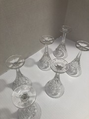 6 Waterford Crystal Marquis Cordial Glasses Set Elegant Clear Cut Etch Stemware