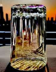 Libbey Crisa Clear 10oz Tumbler Glass Vertical Cut 4.75”