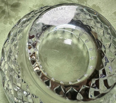 Beautiful Signed TIPPERARY IRELAND Lead Crystal Heavy Thick 4″ Bowls, Set of 2