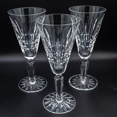 Waterford Crystal Glenmore Champagne Flute Glasses Set of 3 -7″ FREE US SHIPPING