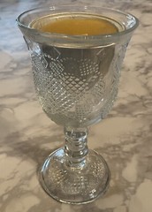 1978 Fostoria for Avon Glass Hearts And Diamonds Goblets Set of 5 With Candles