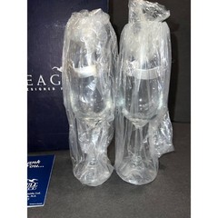 Seagull pewter wedding flutes wine glasses crystal rose engravable gift VINTAGE