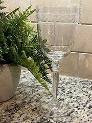 Fostoria GADROON Crystal Water Goblet 7 7/8″ 10oz Wine Glass Barware Bar