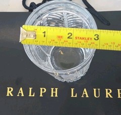 Ralph Lauren Herringbone Crystal HIGHBALL GLASSES Set of 6 Signed