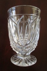 EAPG Bryce, Richards TULIP / TULIP & SAWTOOTH Footed Tumbler / Spooner 5″t 1854