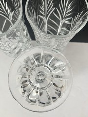 Set of 3 Crystal Glass Fifth Avenue PORTICO Iced Tea Glasses, 8 1/4”
