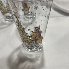 Disney Winnie the Pooh Holiday Glasses Set 4 Christmas Tree 6″ Tigger Eeyore Pig
