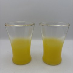 Blendo Yellow Frosted Ombré Juice Glasses~Set of 2