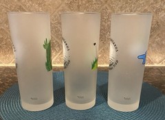 VTG Golfing Hazards Highball Frosted Glasses Dartington Designs France Set Of 3