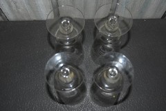 Mid Century Modern Etched Atomic Star Starburst Wine Cordial Juice Glasses Set 4