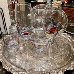 VTG Fostoria Galleria Mosaic Stained Glass Romanian Handblown Crystal Collection