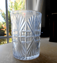 McKee Tumbler Majestic Cube Double Fan c.1893 Tumbler EAPG Glass