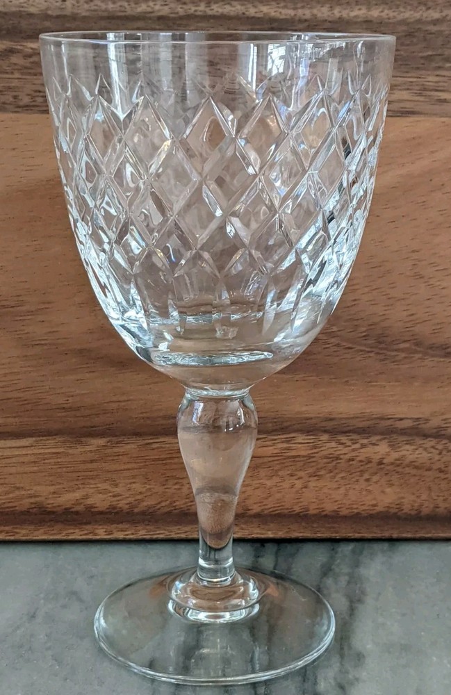 Vintage D/C Royal Brierley Coventry Cut Crystal Water Wine Glass 6 3/4″ England