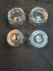 4 Arcoroc USA Arcade Bengale 5oz Double Shots/Juice Clear Scalloped Foot 3.5in