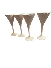 4 Calla Lily Wine Stem 7 1/4″ Matte Beige & Glass Newman Ceramic Works Salem,OR