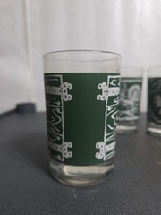COLONIAL HOMESTEAD GREEN by Royal (USA): Set of 4: JUICE GLASSES, 4 oz, VTG