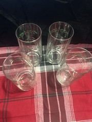 Set of 4 Vintage Corelle WINTER HOLLY Tumblers Drinking Glasses 16oz. 1995