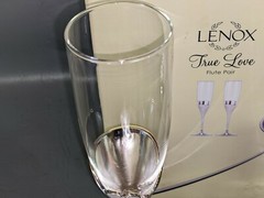 Lenox True Love Champagne Flute Set of 2 Toasting Glasses Silverplated Stem (45)