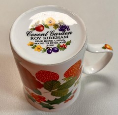 Roy Kirkham Bone China Mugs Covent Garden Summer Garden Set England Floral Fruit
