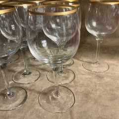 Lenox Crystal Laurent Pattern 7 Inch Water/Wine Goblet Glass A Lot Of 8 PCs
