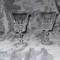 Cristal d’Arques-Durand Tuileries Villandry cut lead crystal wine glass Set 2