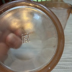 Set Of 3 Vintage Pink Depression Glass Hazel Atlas Tumblers Juice Glasses
