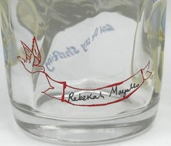 Set of 2 Anthropologie Rebekah Maysles 4.5″ Cat with Rings Juice Glasses *Read