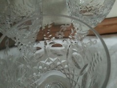 Set Of 8 Rogaska Gallia Wine Glass 7 3/4 ” X 2 3/4″ Patterned Base BEAUTIFUL