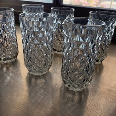 Set of 6 Fostoria York Highball Glasses Heavy Barware Clear 12 oz